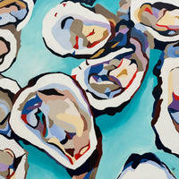 "Bay Oysters In Turquoise" 12" x 12" Insert