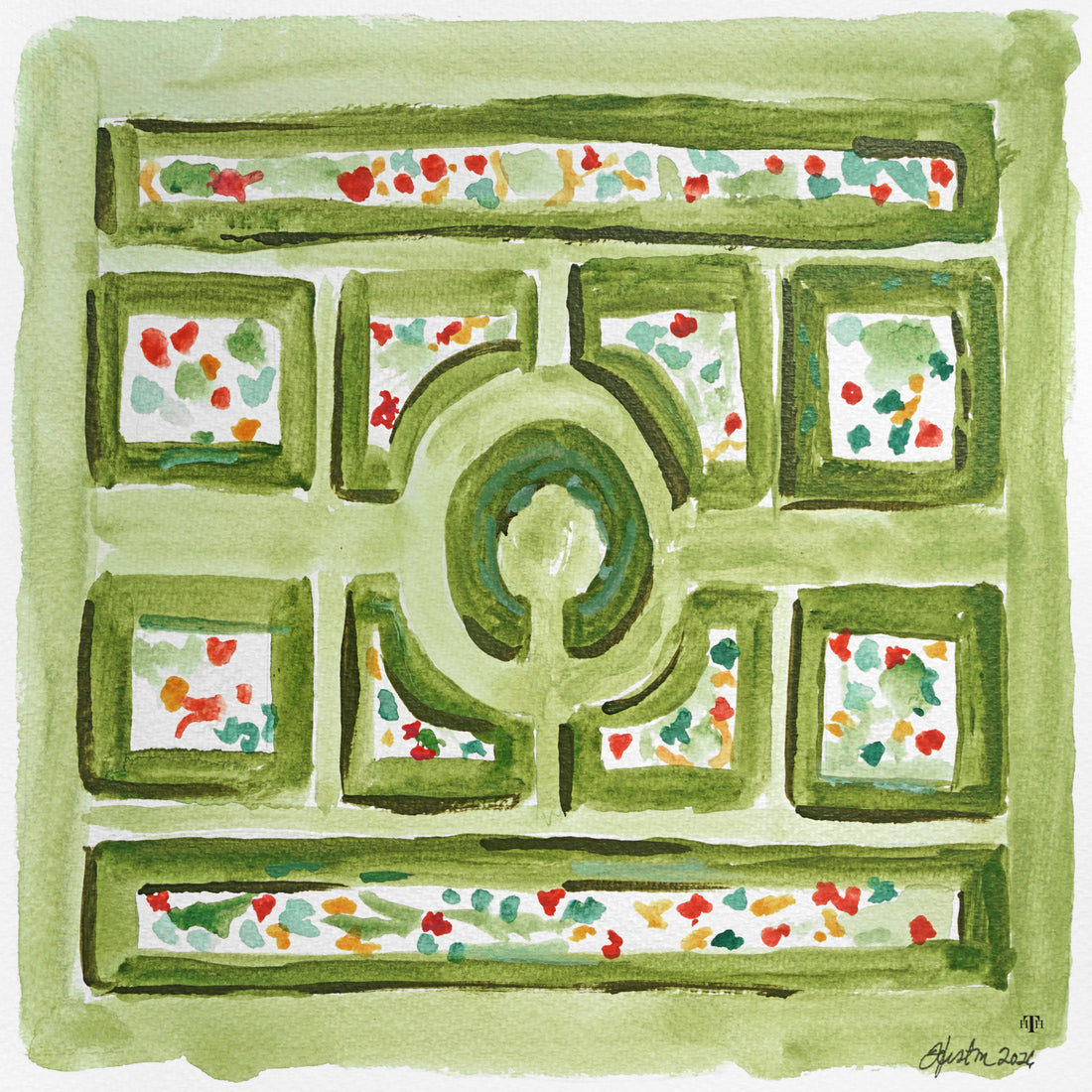 French Garden 12x12 Acrylic Insert