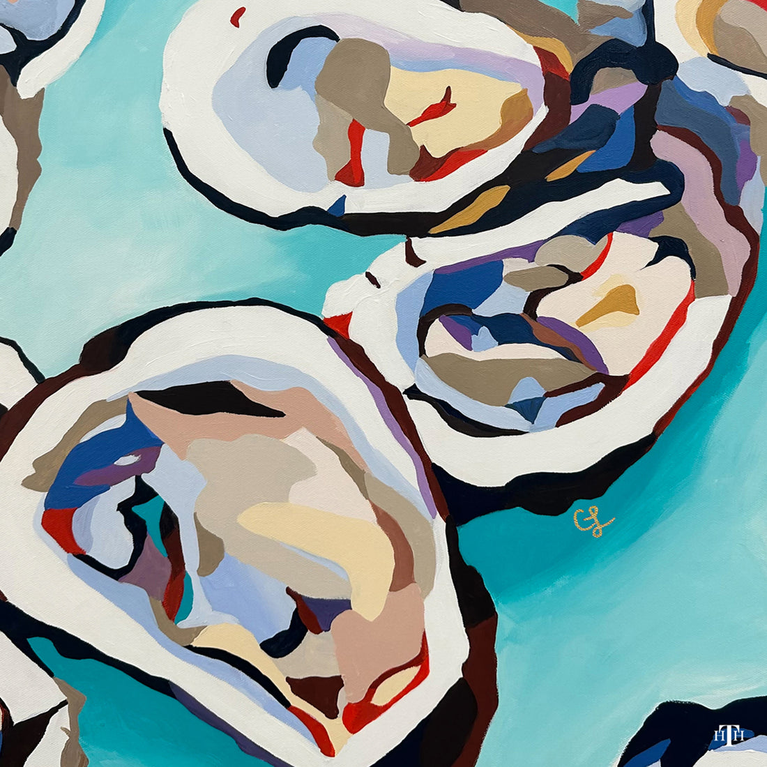 Bay Oysters by Claire 4x4 Acrylic Coasters (Set of 4)