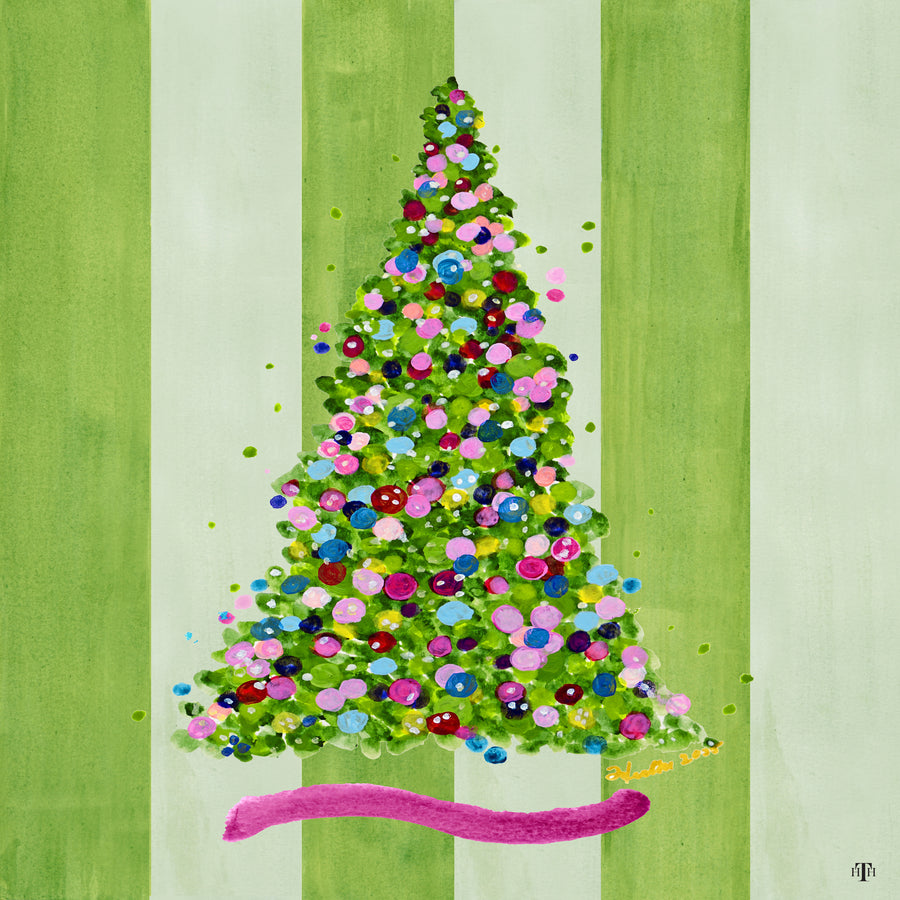Confetti Tree on Stripes