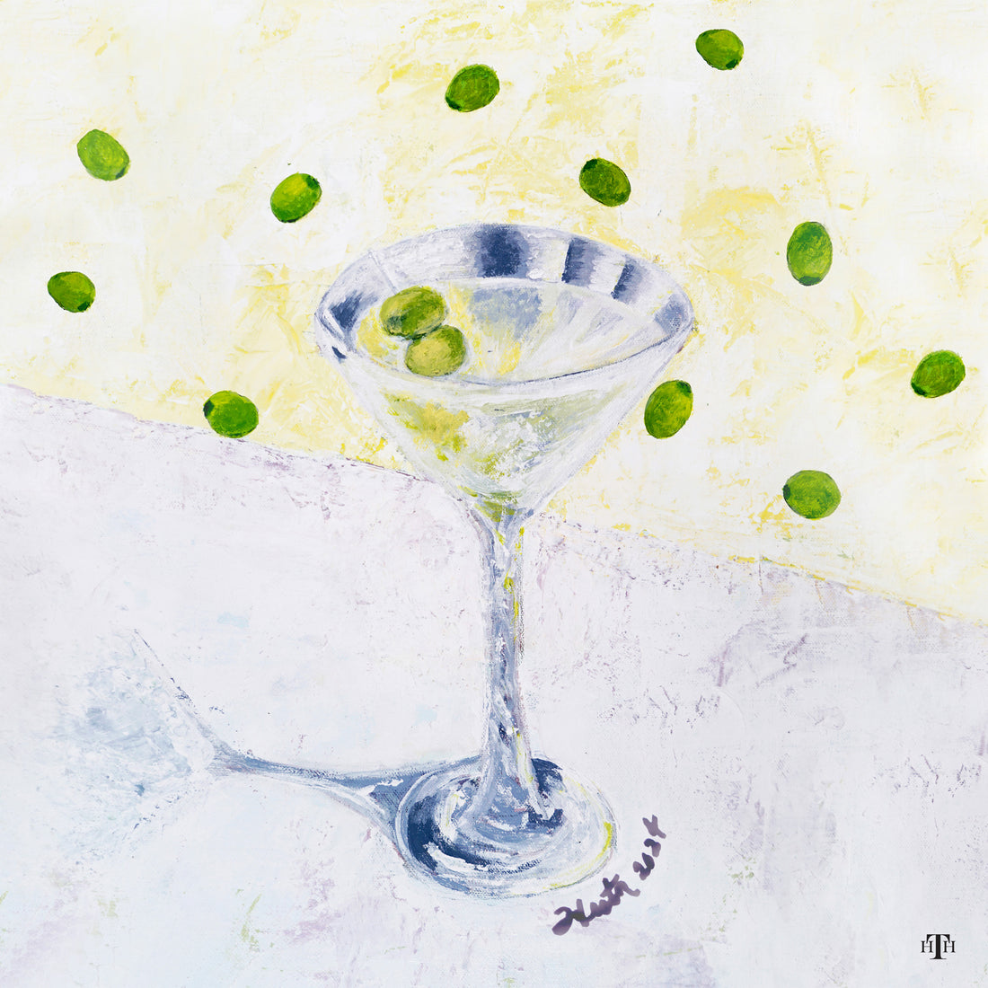 Flying Olives Martini 12x12 Acrylic Accent Board