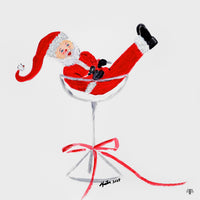 Santa in Coupe 4x4 Acrylic Coasters (Set of 4)