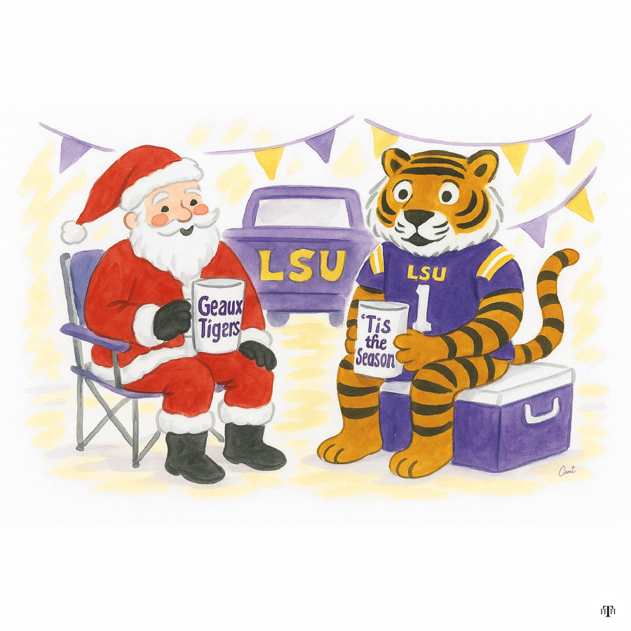 Tailgate with Santa - LSU  12x12 Insert
