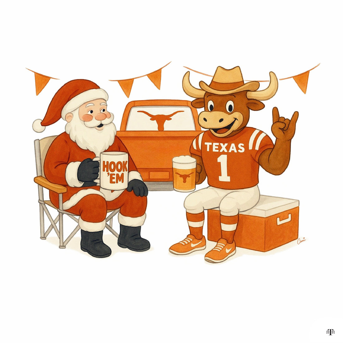 Tailgate with Santa - UT- 12x12 Insert