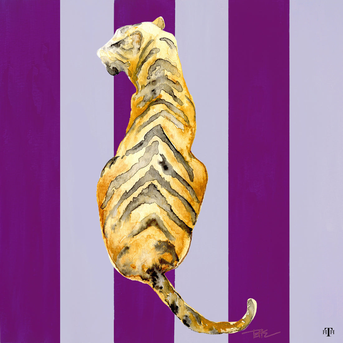 Back of Tiger with Stripes 12" x 12" Tray Insert