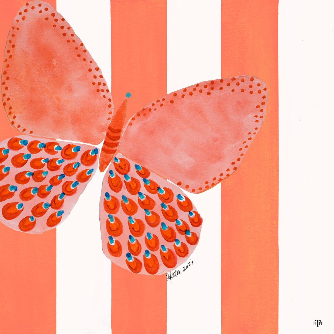 Flutter Thru the Lines -Butterflies 12 x12 Acrylic Inserts