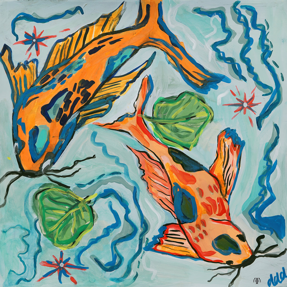 Sushi Night (Koi Fish) 12x12 Acrylic Accent Board