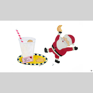 Santa Milk and Cookies Rectangular Accent Box Insert
