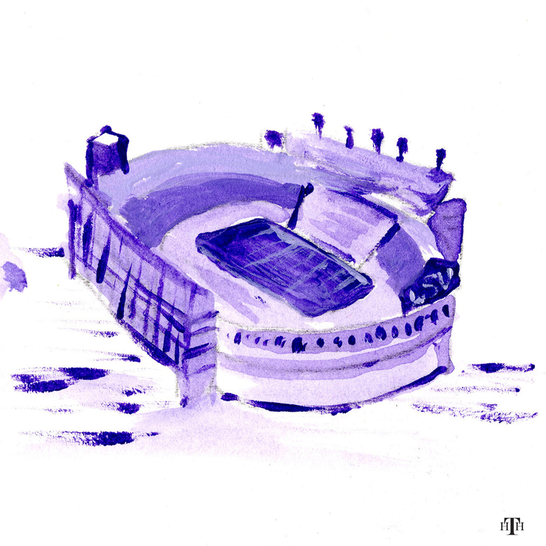 LSU Stadium 4x4 Acrylic Coaster (Set of 4)