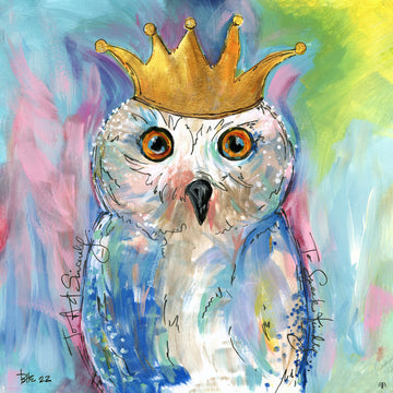 The Wise and Royal Owl 12" x 12" Tray Insert